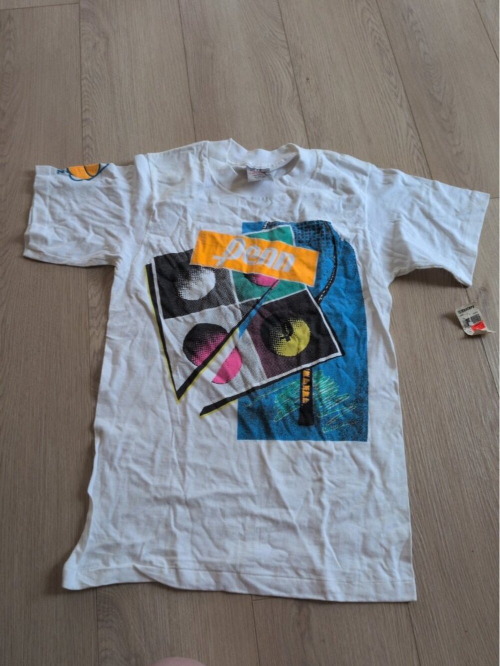Vintage 1990s Penn Tennis Graphic T-Shirt Single Stitch Deadstock S